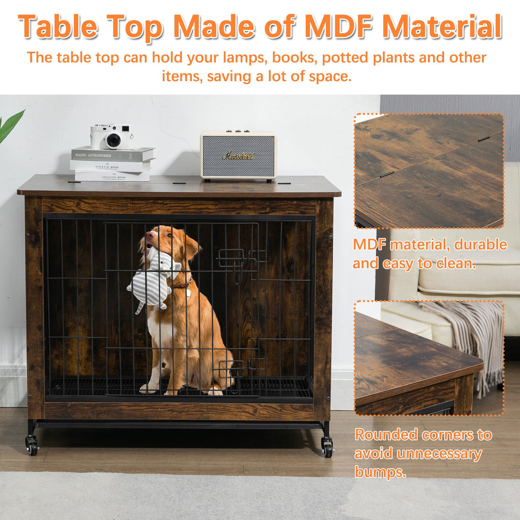 38 Inch Heavy-Duty Dog Crate Furniture - petspots