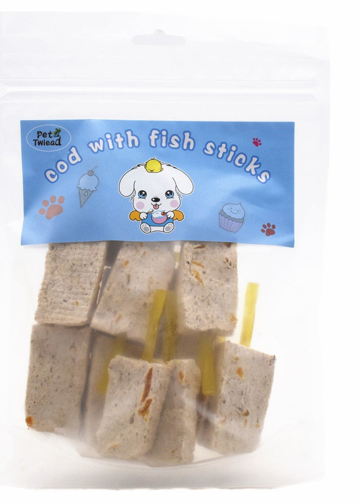 Dog Treats Cod With Fish Sticks Pet Natural Chew Treats Best Twists for Training Small Medium Large Dogs,8 oz - petspots