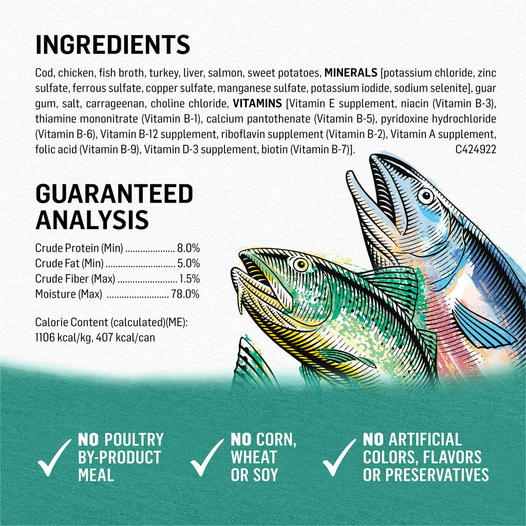 Purina Beyond Natural Wet Dog Food Pate Grain Free Alaskan Cod Salmon & Sweet Potato Recipe 13 oz Can - petspots