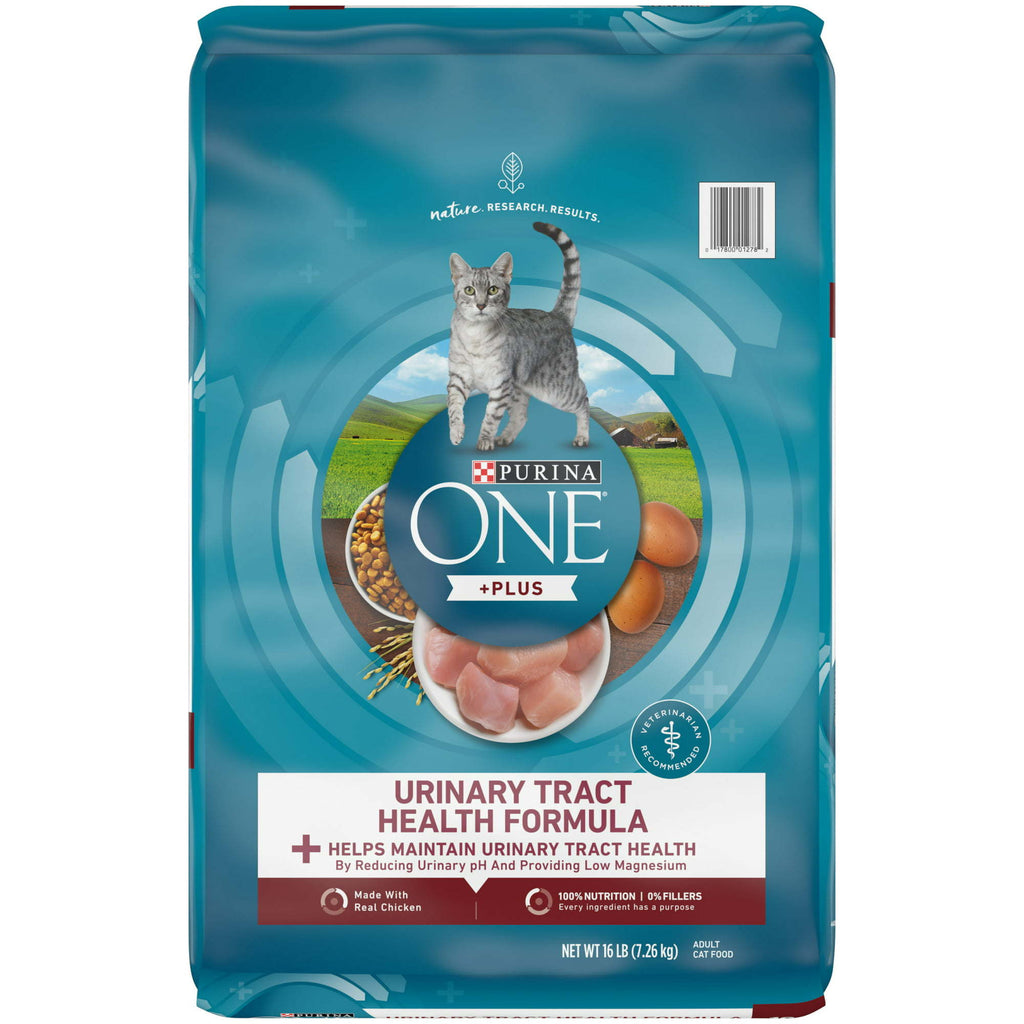 Purina One +Plus Urinary Tract Health Formula Dry Cat Food 16 lb Bag - petspots