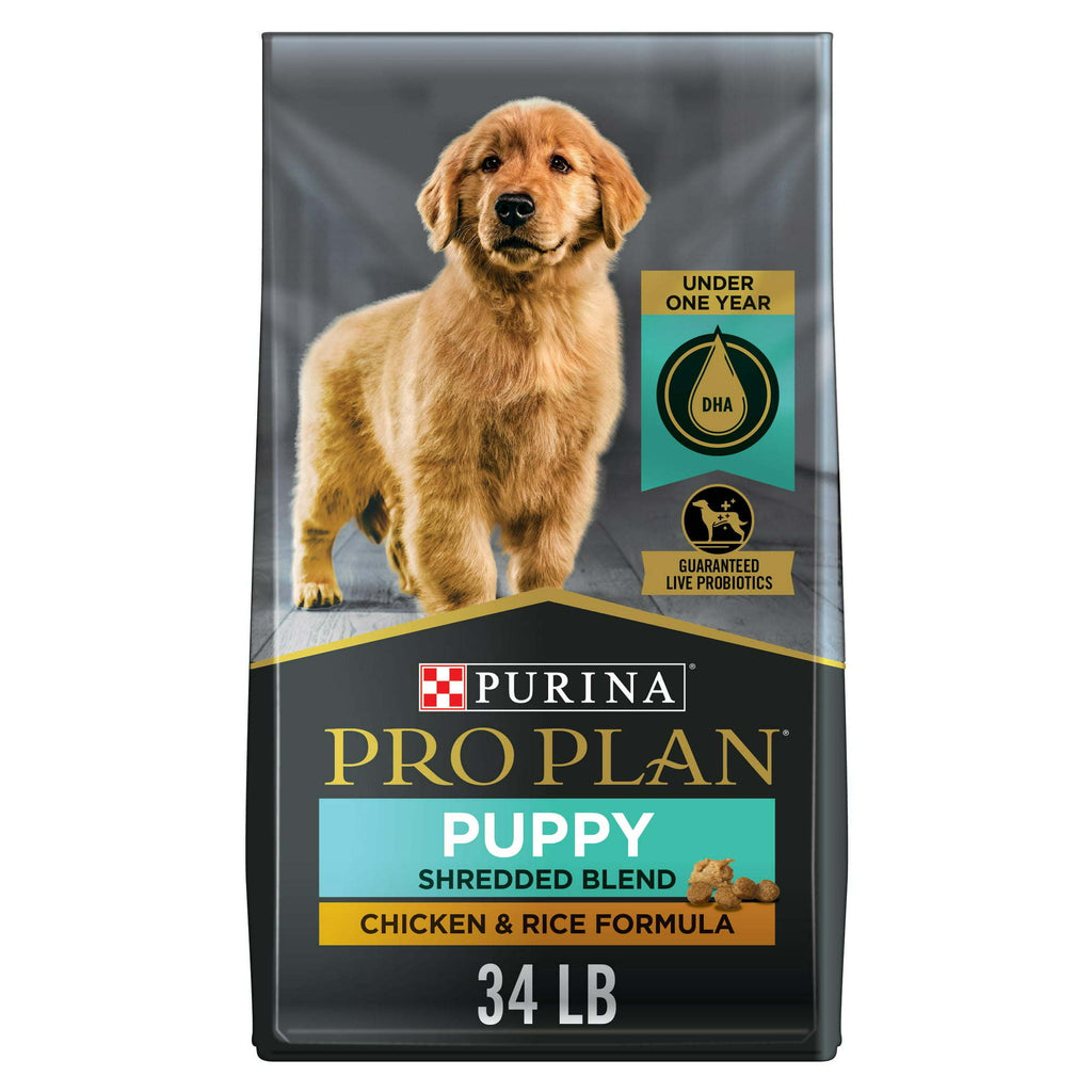 Purina Pro Plan Puppy for Dogs Under 1 Year Chicken Rice 34 lb Bag - petspots